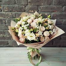 Букет цветов из:  Альстромерии, Розы и Хризантемы #REPLACE_PRED# Октябрьское Ханты-Мансийский АО