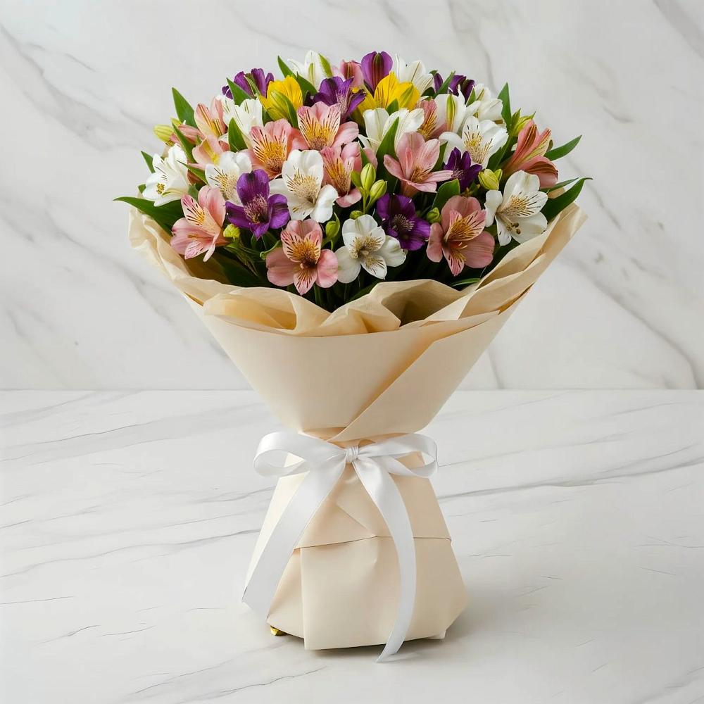 Букет цветов из: Альстромерии в Октябрьское Ханты-Мансийский АО