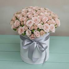 Цветочная композиция из Розы в шляпной коробке в Октябрьское Ханты-Мансийский АО