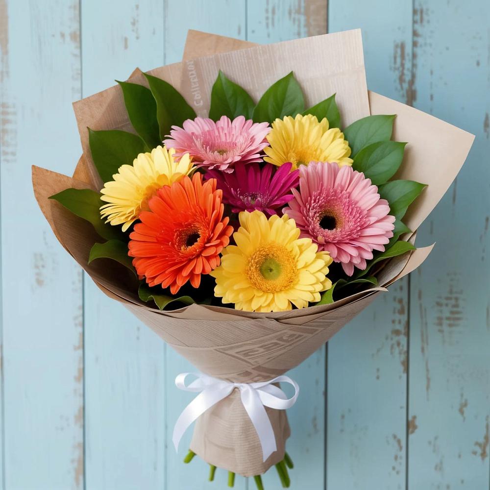 Букет цветов из: Герберы в Октябрьское Ханты-Мансийский АО
