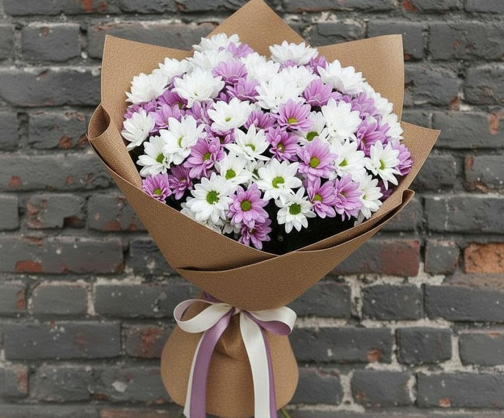 Букет цветов из: Хризантемы в Октябрьское Ханты-Мансийский АО