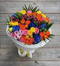 Букет цветов из:  Розы и Хризантемы в Октябрьское Ханты-Мансийский АО