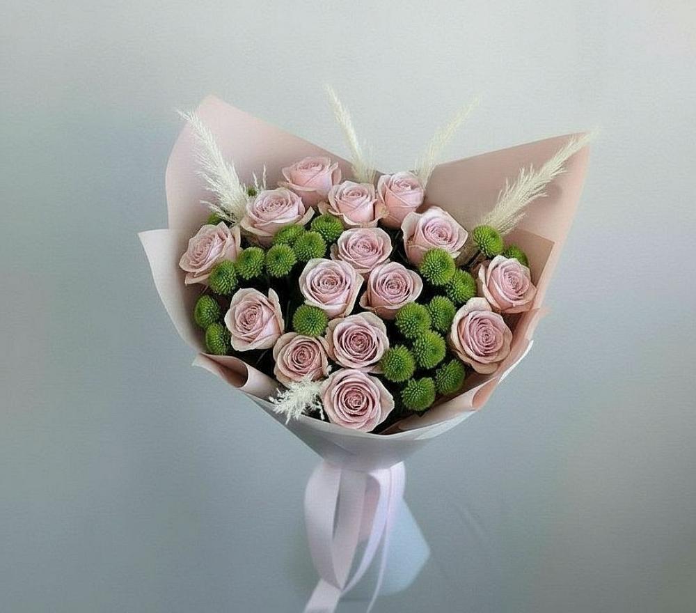 Букет цветов из: Розы и Хризантемы в Октябрьское Ханты-Мансийский АО