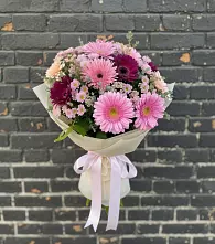 Букет цветов из:  Герберы и Хризантемы #REPLACE_PRED# Октябрьское Ханты-Мансийский АО