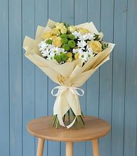 Букет цветов из:  Хризантемы и Розы в Октябрьское Ханты-Мансийский АО