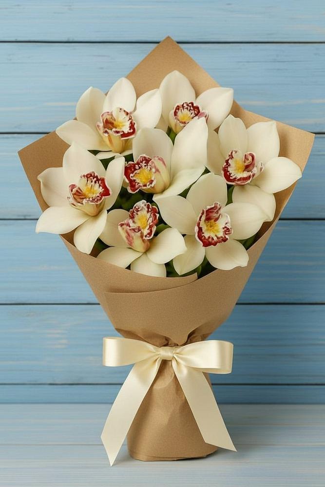 Букет цветов из: Орхидеи и Розы в Октябрьское Ханты-Мансийский АО